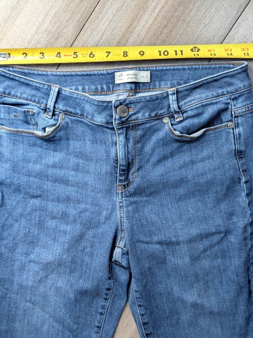 J. Jill Weekender Straight Leg Blue Jeans Size 8 - Picture 4 of 6